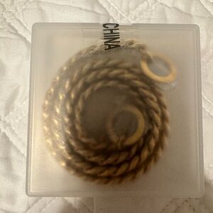 Gold Twisted Rope Dog Collar